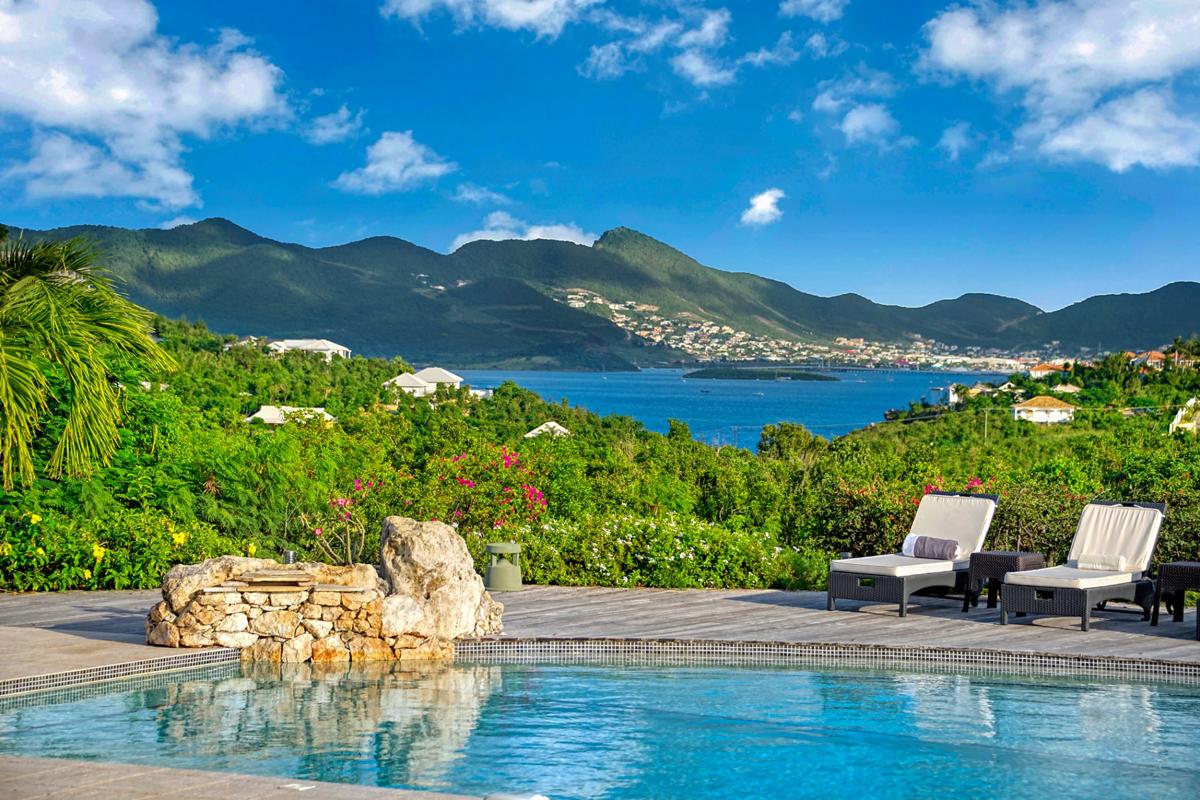 Charming Villa rental St Martin - Pool with sea view